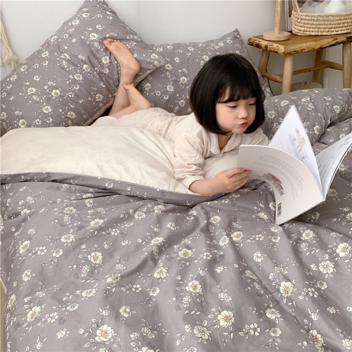 91家纺网 家纺一手货源 找家纺 时年 2019全棉小可爱四件套 暗香