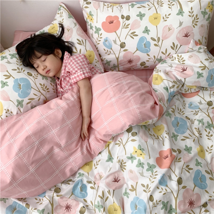 91家纺网 家纺一手货源 找家纺 时年 2019全棉小可爱四件套 朵拉