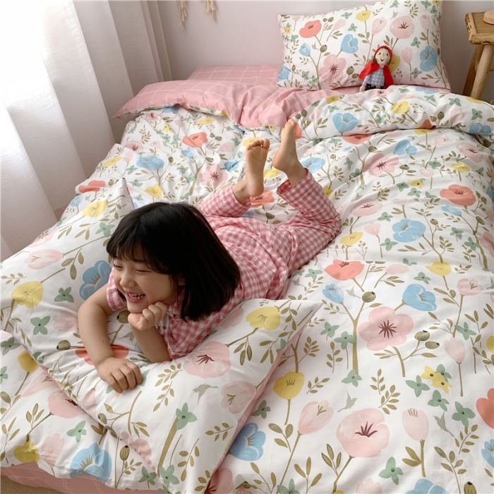 91家纺网 家纺一手货源 找家纺 时年 2019全棉小可爱四件套 朵拉