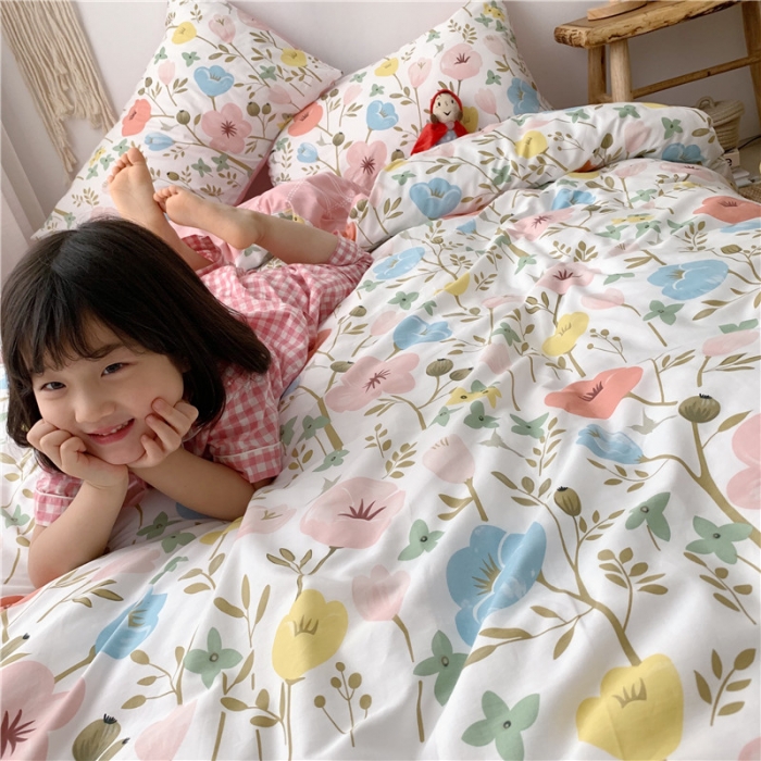 91家纺网 家纺一手货源 找家纺 时年 2019全棉小可爱四件套 朵拉