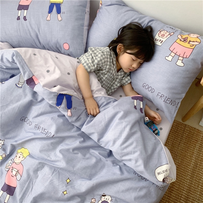 91家纺网 家纺一手货源 找家纺 时年 2019全棉小可爱四件套 好朋友