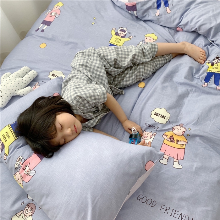 91家纺网 家纺一手货源 找家纺 时年 2019全棉小可爱四件套 好朋友