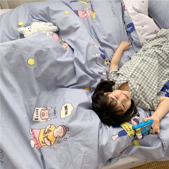 91家纺网 家纺一手货源 找家纺 时年 2019全棉小可爱四件套 好朋友