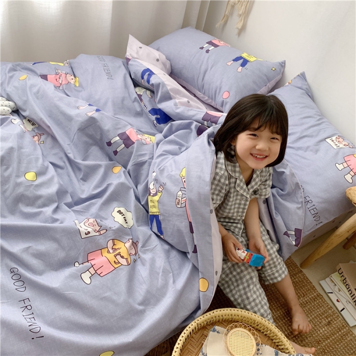 91家纺网 家纺一手货源 找家纺 时年 2019全棉小可爱四件套 好朋友