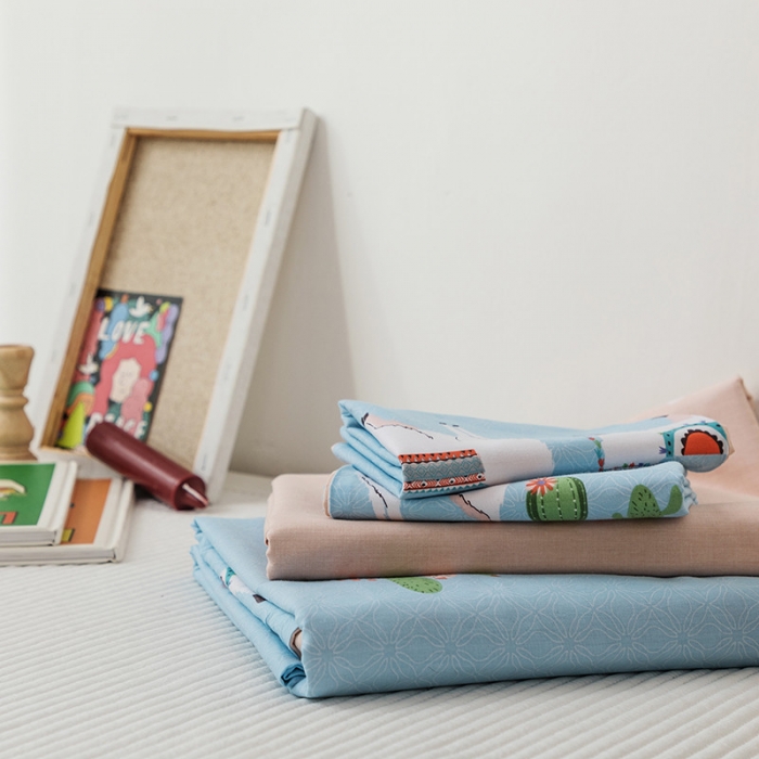 91家纺网 家纺一手货源 找家纺 时年 2019全棉小可爱四件套 酷酷羊驼