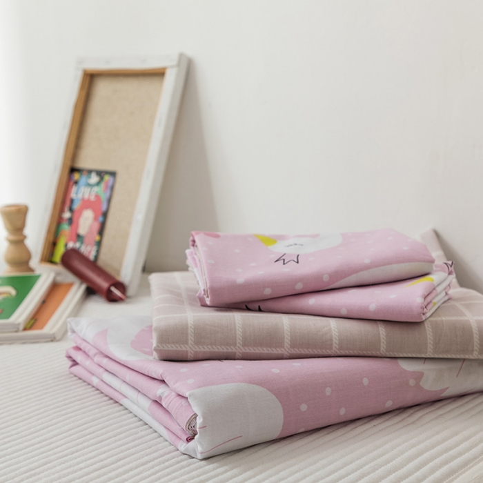 91家纺网 家纺一手货源 找家纺 时年 2019全棉小可爱四件套 天鹅公主