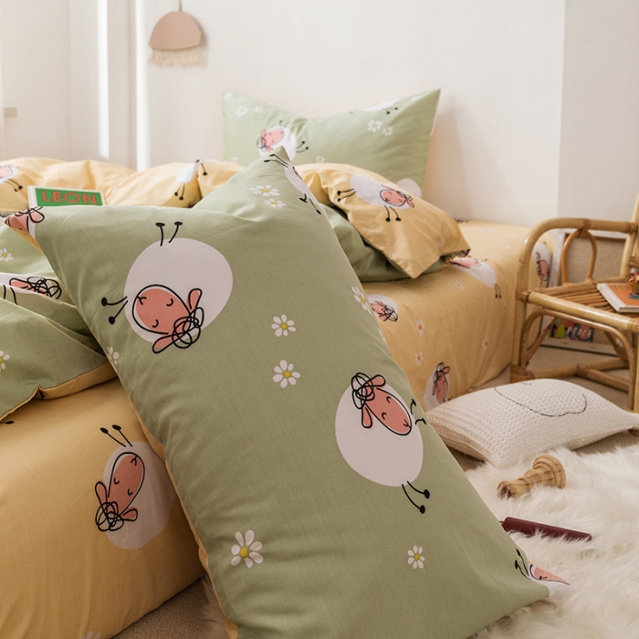 91家纺网 家纺一手货源 找家纺 时年 2019全棉小可爱四件套 小羊咩咩