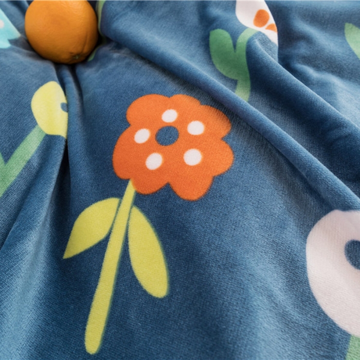 91家纺网 家纺一手货源 找家纺 时年 2019牛奶绒印花保暖四件套 露娜