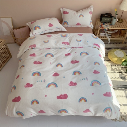 91家纺网 家纺一手货源 找家纺 （总）时年 2019牛奶绒印花保暖四件套（手机实拍图）