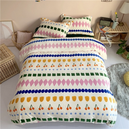 91家纺网 家纺一手货源 找家纺 （总）时年 2019牛奶绒印花保暖四件套（手机实拍图）