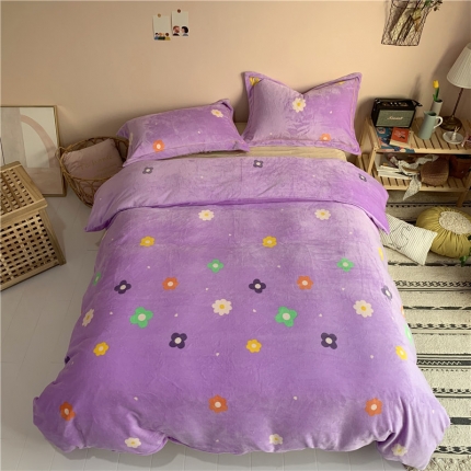 91家纺网 家纺一手货源 找家纺 （总）时年 2019牛奶绒印花保暖四件套（手机实拍图）