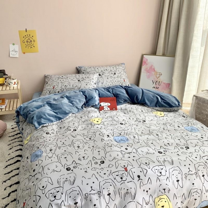 91家纺网 家纺一手货源 找家纺 （总）时年 2019棉加绒系列三四件套床笠款