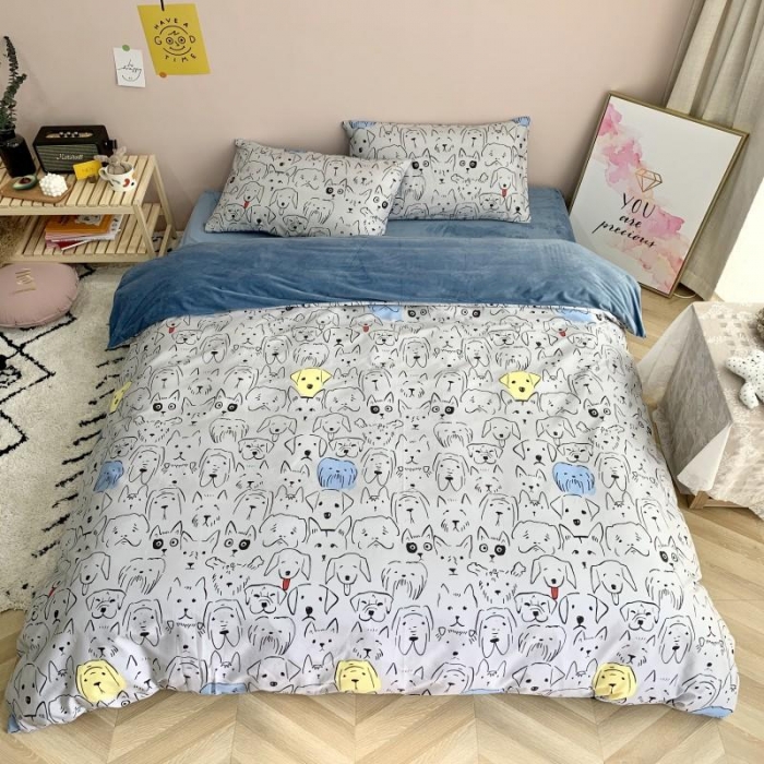 91家纺网 家纺一手货源 找家纺 （总）时年 2019棉加绒系列三四件套床笠款