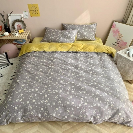 91家纺网 家纺一手货源 找家纺 （总）时年 2019棉加绒系列三四件套床笠款