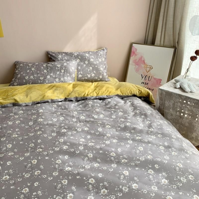 91家纺网 家纺一手货源 找家纺 时年 2019棉加绒系列三四件套 暗香