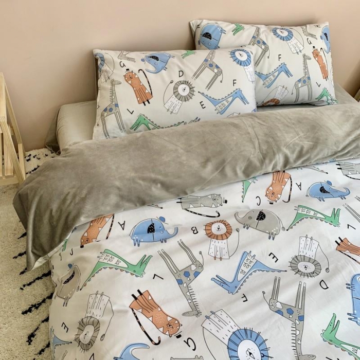 91家纺网 家纺一手货源 找家纺 时年 2019棉加绒系列三四件套 动物派对