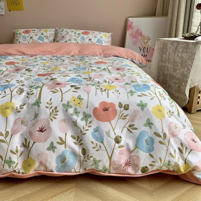 91家纺网 家纺一手货源 找家纺 时年 2019棉加绒系列三四件套 朵拉