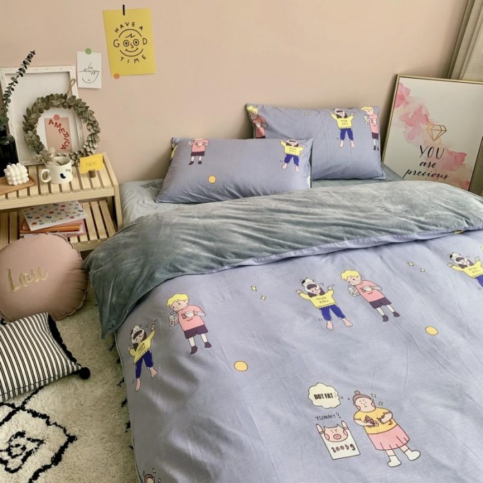 91家纺网 家纺一手货源 找家纺 时年 2019棉加绒系列三四件套 好朋友