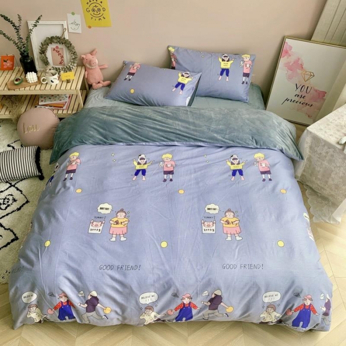 91家纺网 家纺一手货源 找家纺 时年 2019棉加绒系列三四件套 好朋友