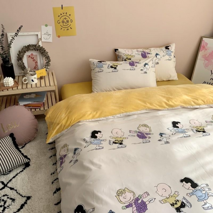 91家纺网 家纺一手货源 找家纺 时年 2019棉加绒系列三四件套 滑雪橇