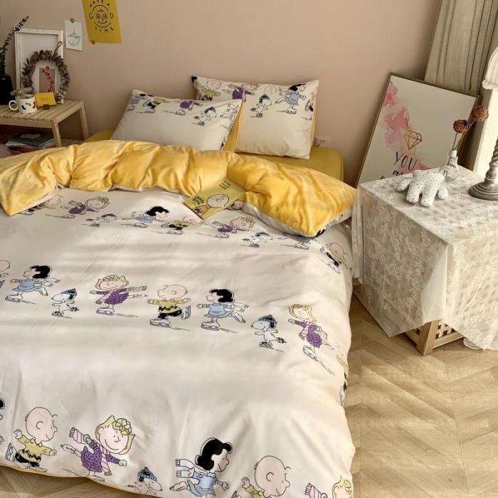 91家纺网 家纺一手货源 找家纺 时年 2019棉加绒系列三四件套 滑雪橇