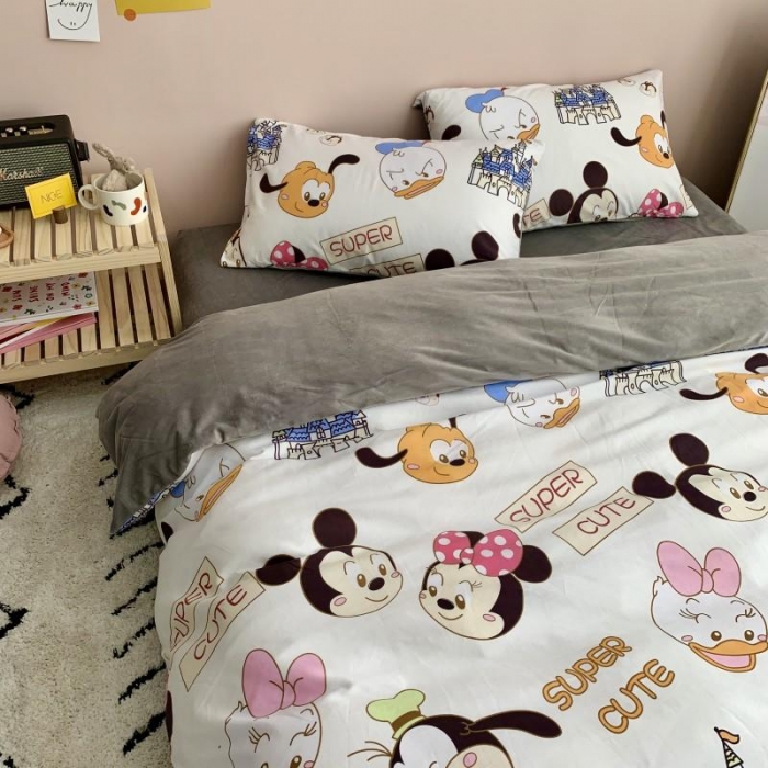 91家纺网 家纺一手货源 找家纺 时年 2019棉加绒系列三四件套 可爱多