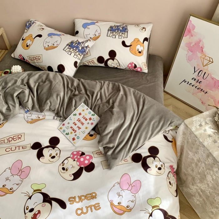 91家纺网 家纺一手货源 找家纺 时年 2019棉加绒系列三四件套 可爱多