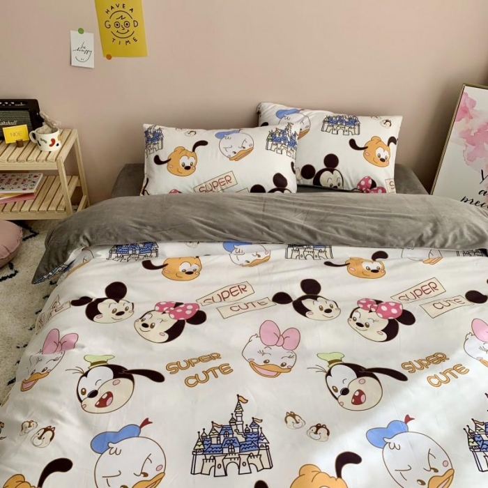 91家纺网 家纺一手货源 找家纺 时年 2019棉加绒系列三四件套 可爱多