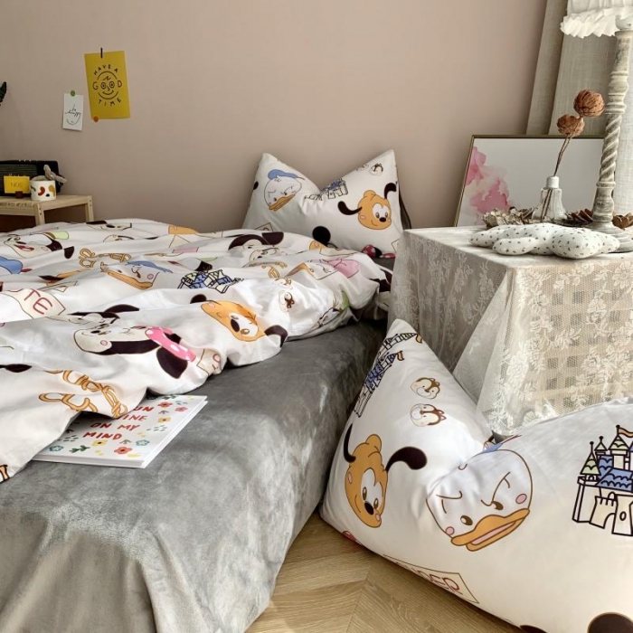 91家纺网 家纺一手货源 找家纺 时年 2019棉加绒系列三四件套 可爱多