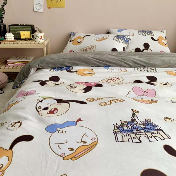 91家纺网 家纺一手货源 找家纺 时年 2019棉加绒系列三四件套 可爱多