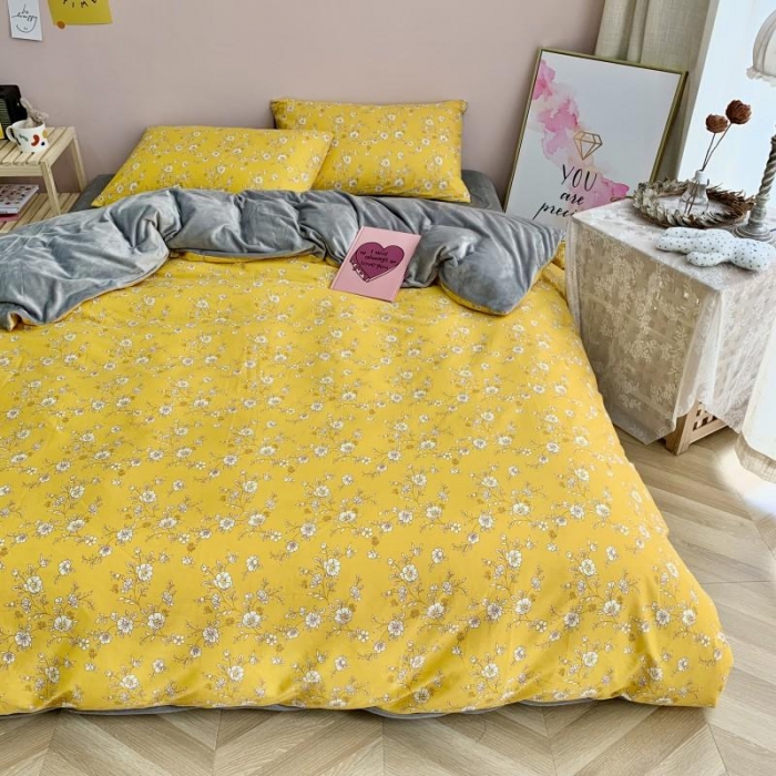 91家纺网 家纺一手货源 找家纺 时年 2019棉加绒系列三四件套 明媚