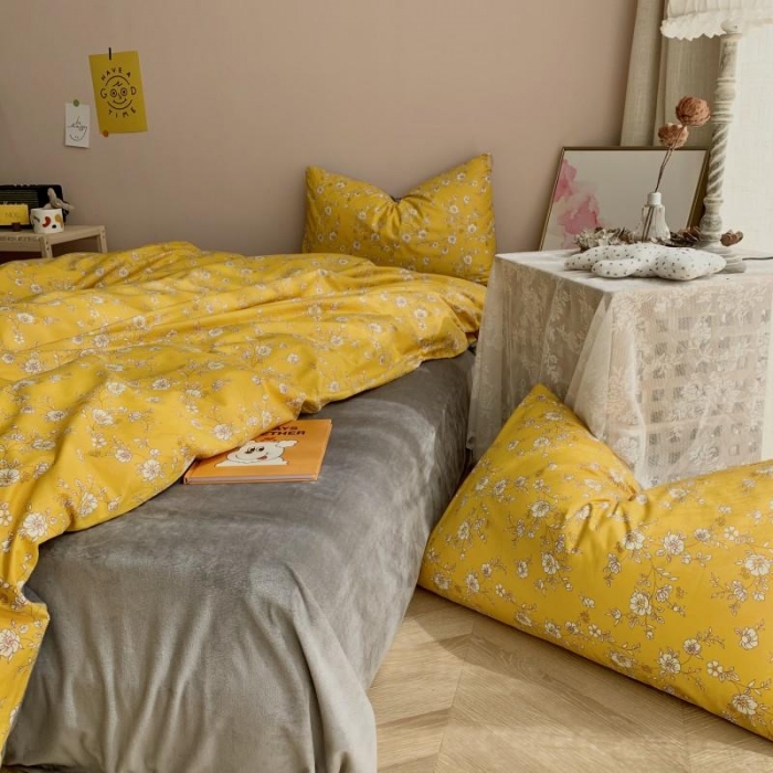 91家纺网 家纺一手货源 找家纺 时年 2019棉加绒系列三四件套 明媚