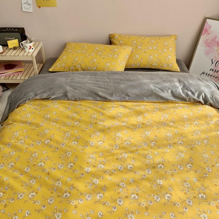 91家纺网 家纺一手货源 找家纺 时年 2019棉加绒系列三四件套 明媚