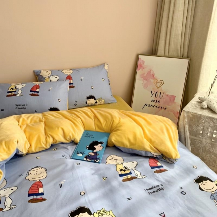 91家纺网 家纺一手货源 找家纺 时年 2019棉加绒系列三四件套 小伙伴