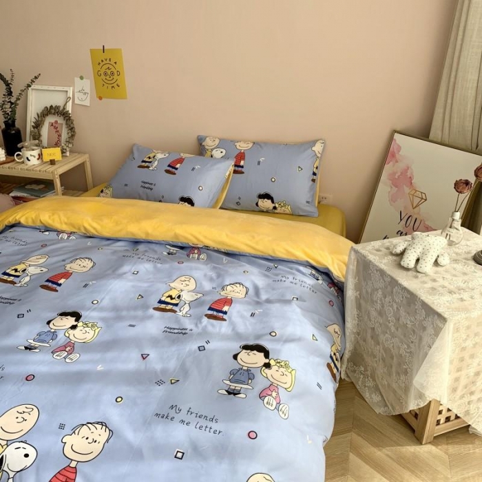 91家纺网 家纺一手货源 找家纺 时年 2019棉加绒系列三四件套 小伙伴