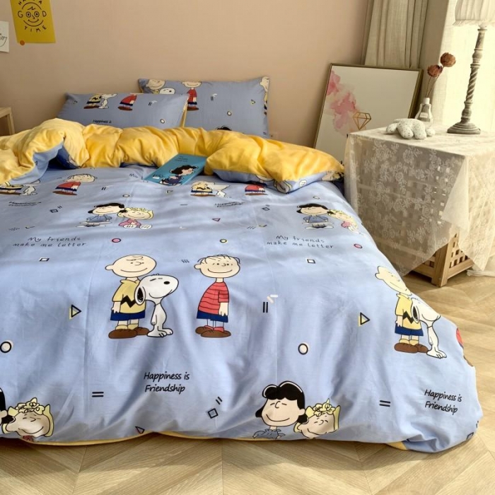 91家纺网 家纺一手货源 找家纺 时年 2019棉加绒系列三四件套 小伙伴