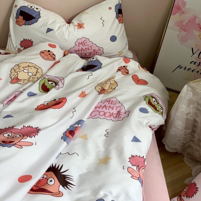 91家纺网 家纺一手货源 找家纺 时年 2019棉加绒系列三四件套 芝麻宝贝粉