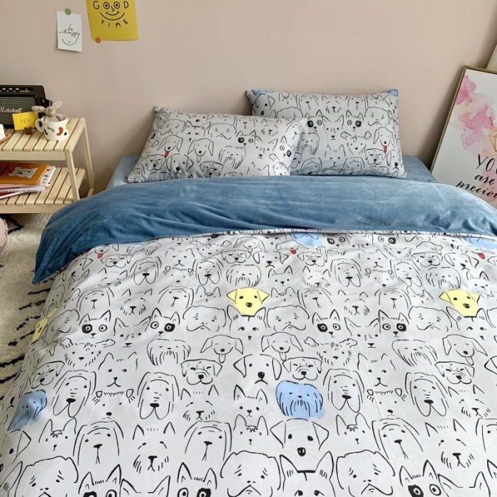 91家纺网 家纺一手货源 找家纺 （总）时年 2019棉加绒系列三四件套床笠款