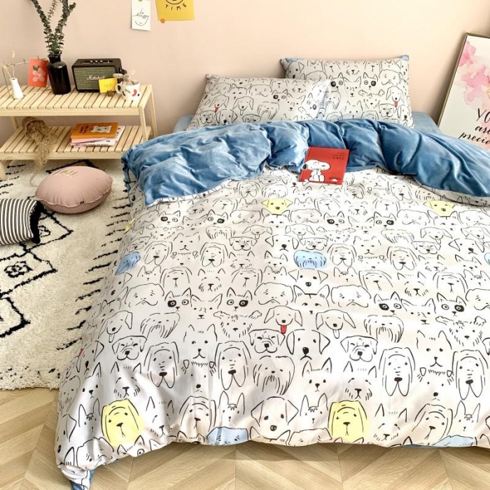 91家纺网 家纺一手货源 找家纺 （总）时年 2019棉加绒系列三四件套床笠款