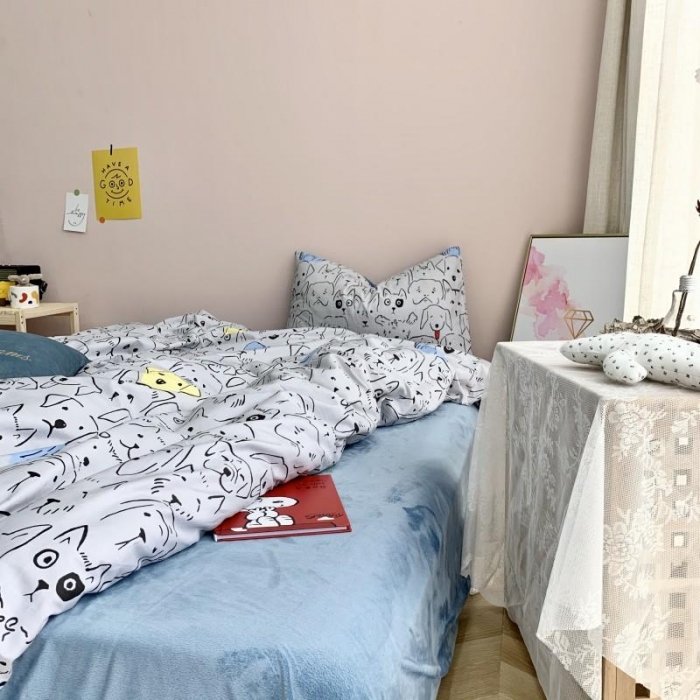 91家纺网 家纺一手货源 找家纺 （总）时年 2019棉加绒系列三四件套床笠款