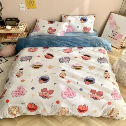 91家纺网 家纺一手货源 找家纺 （总）时年 2019棉加绒系列三四件套床笠款