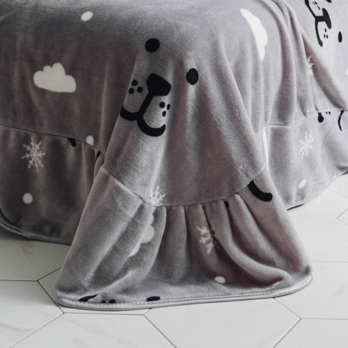 91家纺网 家纺一手货源 找家纺 顾里家纺 圣诞系列牛奶绒套件雪花熊