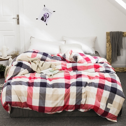 91家纺网 家纺一手货源 找家纺 （总）凯磊家纺 2019.色织水洗棉单被套