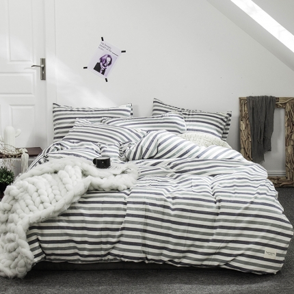 91家纺网 家纺一手货源 找家纺 （总）凯磊家纺 2019新款.色织水洗棉四件套