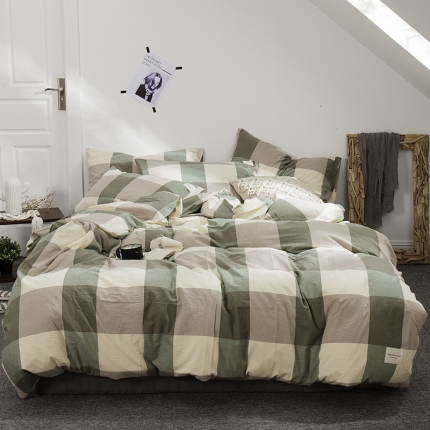 91家纺网 家纺一手货源 找家纺 （总）凯磊家纺 2019新款.色织水洗棉四件套