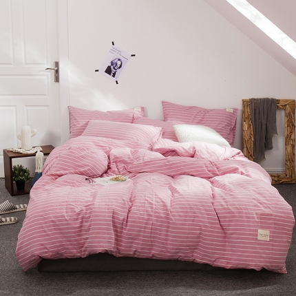 91家纺网 家纺一手货源 找家纺 （总）凯磊家纺 2019新款.色织水洗棉四件套