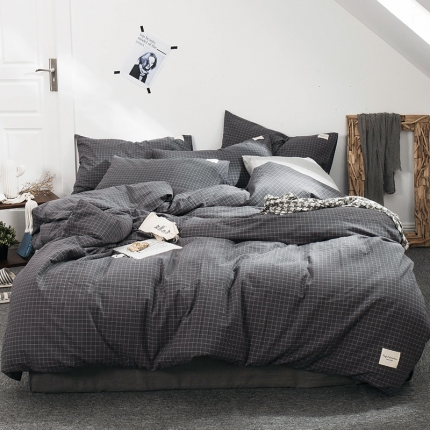 91家纺网 家纺一手货源 找家纺 （总）凯磊家纺 2019新款.色织水洗棉四件套