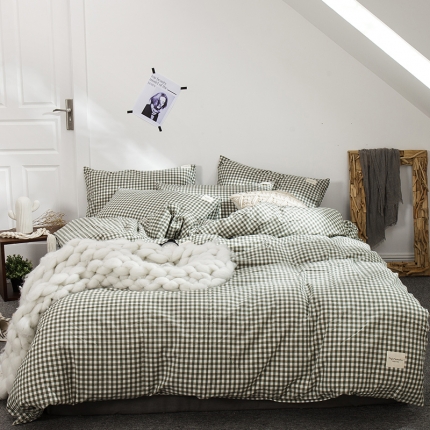 91家纺网 家纺一手货源 找家纺 （总）凯磊家纺 2019新款.色织水洗棉四件套