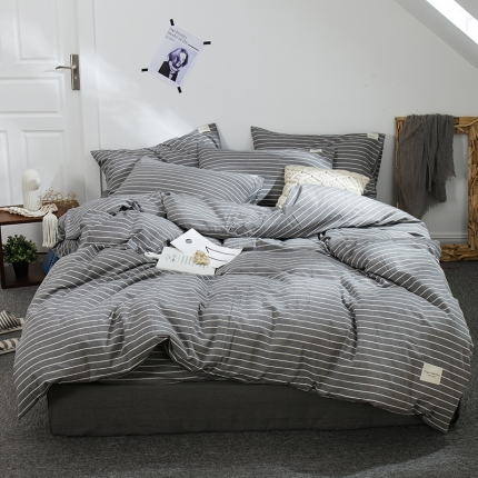 91家纺网 家纺一手货源 找家纺 （总）凯磊家纺 2019新款.色织水洗棉四件套