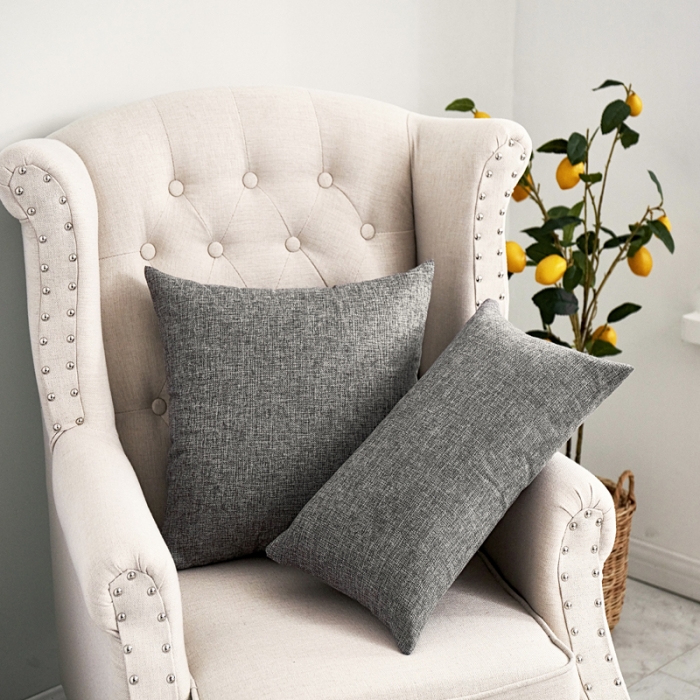 91家纺网 家纺一手货源 找家纺 （总）李帅家居 纯色抱枕亚麻风格靠垫沙发腰靠棉麻抱枕方枕头